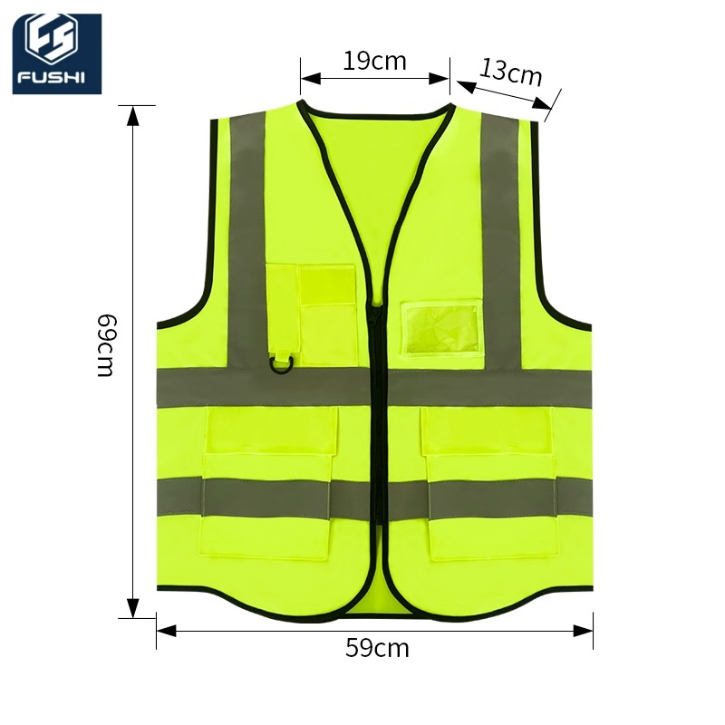Highly Reflective Safety Vest for Enhanced Visibility in Low Light Conditions