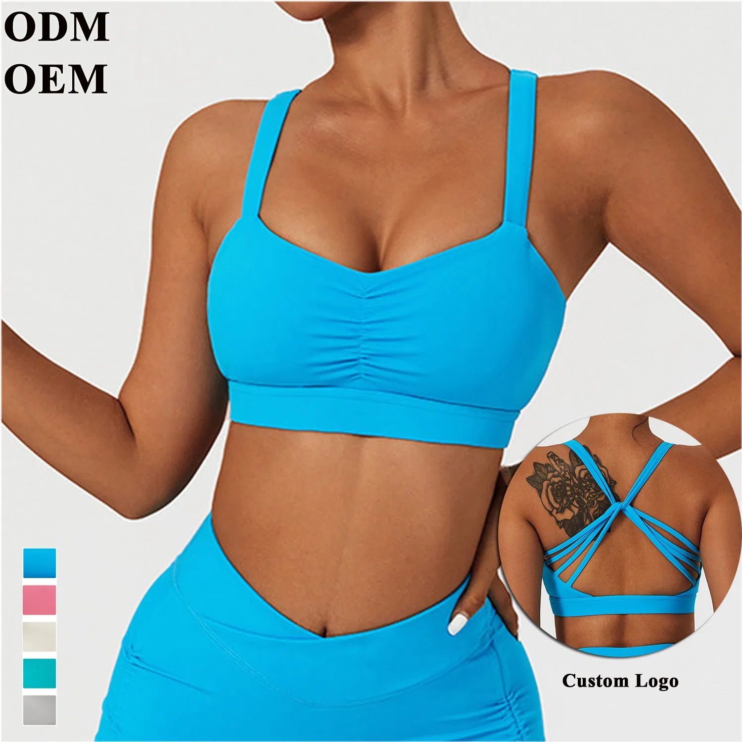 High Support Impact Fitness Soft Elastic Gym Yoga Top Workout Clothes Push-up Corset Women Padded Activewear Sports Bra
