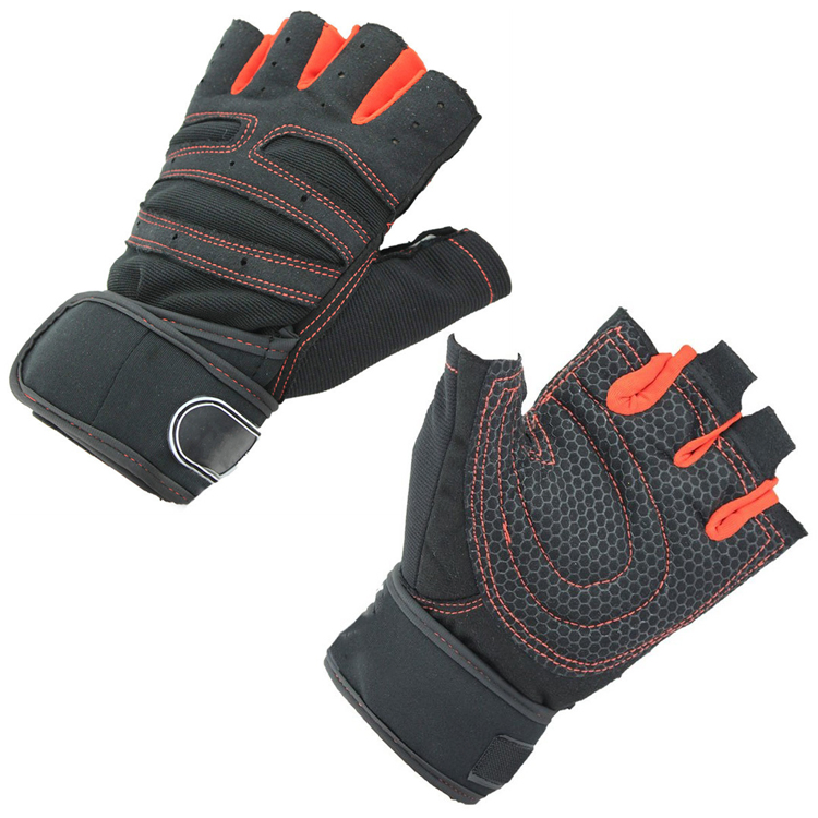 High Quality Sport Gym Half Finger Anti Slip Fitness Wrist Protection Gloves