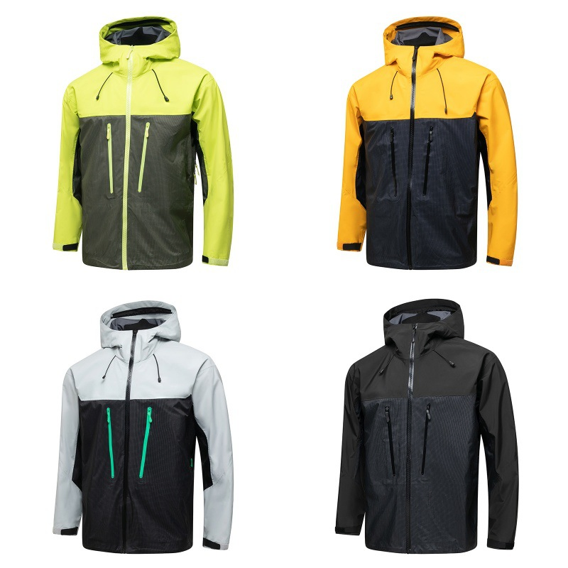 Hooded Rain Jacket Waterproof Men Running Cycling Outdoor Jacket Windbreaker Windproof Bike Raincoat Spring Clothes