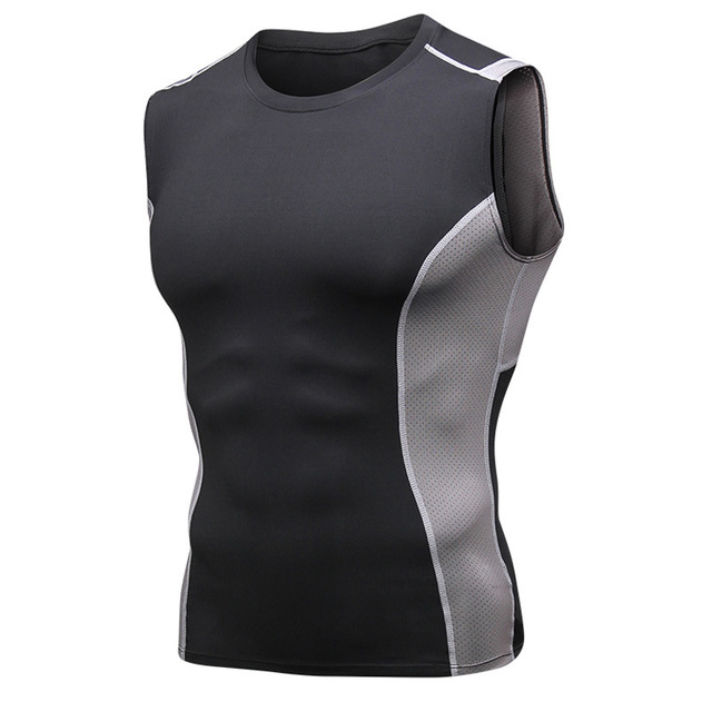 Men Running Vest Gym Sleeveless Rashguard T-Shirts Fitness Bodybuilding Quick Dry Breathable Shirts Men's Training Tank Tops