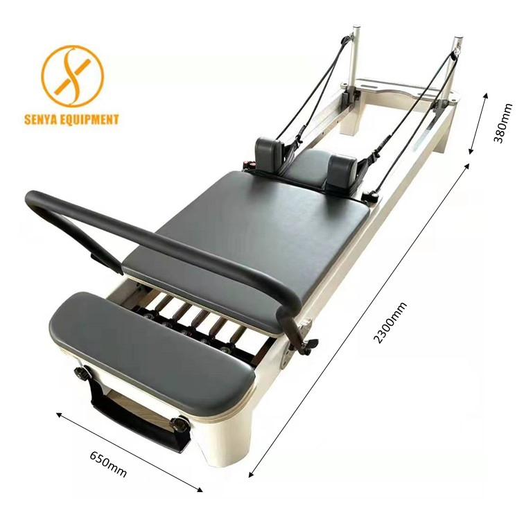 Gym Equipment Balance Body Yoga Exercise White Beech Wooden Pilates Reformer Bed