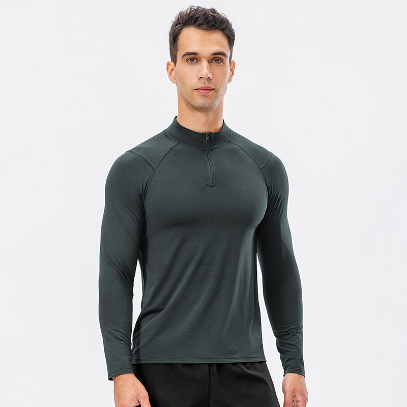 Autumn Workouts &amp; Running Blank Design Men's Long Sleeve Gym Fitness T-Shirts Quick Dry Compression Sport Shirts
