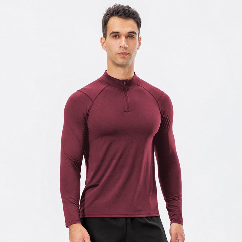 Autumn Workouts &amp; Running Blank Design Men's Long Sleeve Gym Fitness T-Shirts Quick Dry Compression Sport Shirts