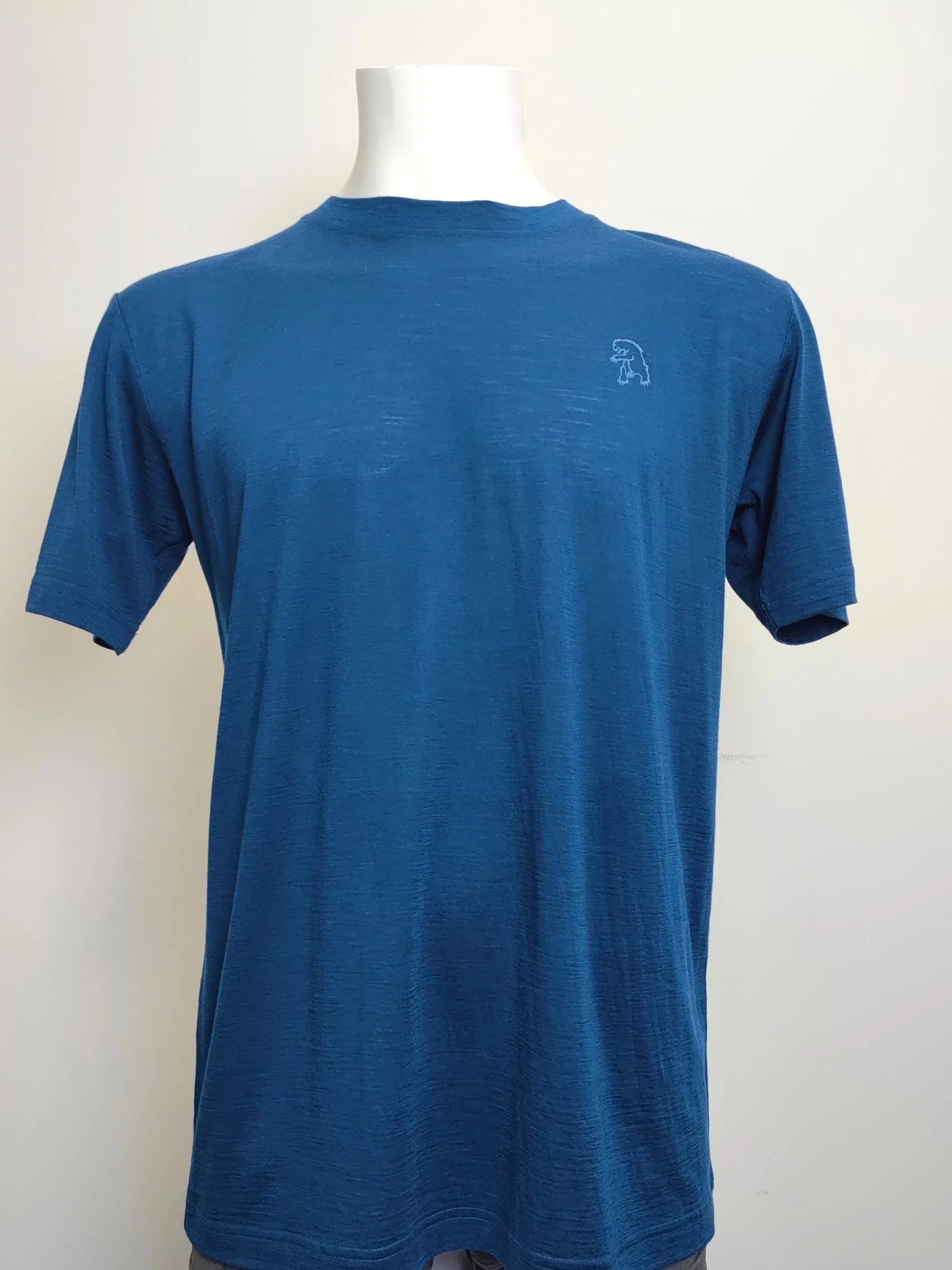 Mens Sports Wear Natural Merino Wool Blend Short Sleeve MTB Cycling Bicycle Jersey Tee Base Layer