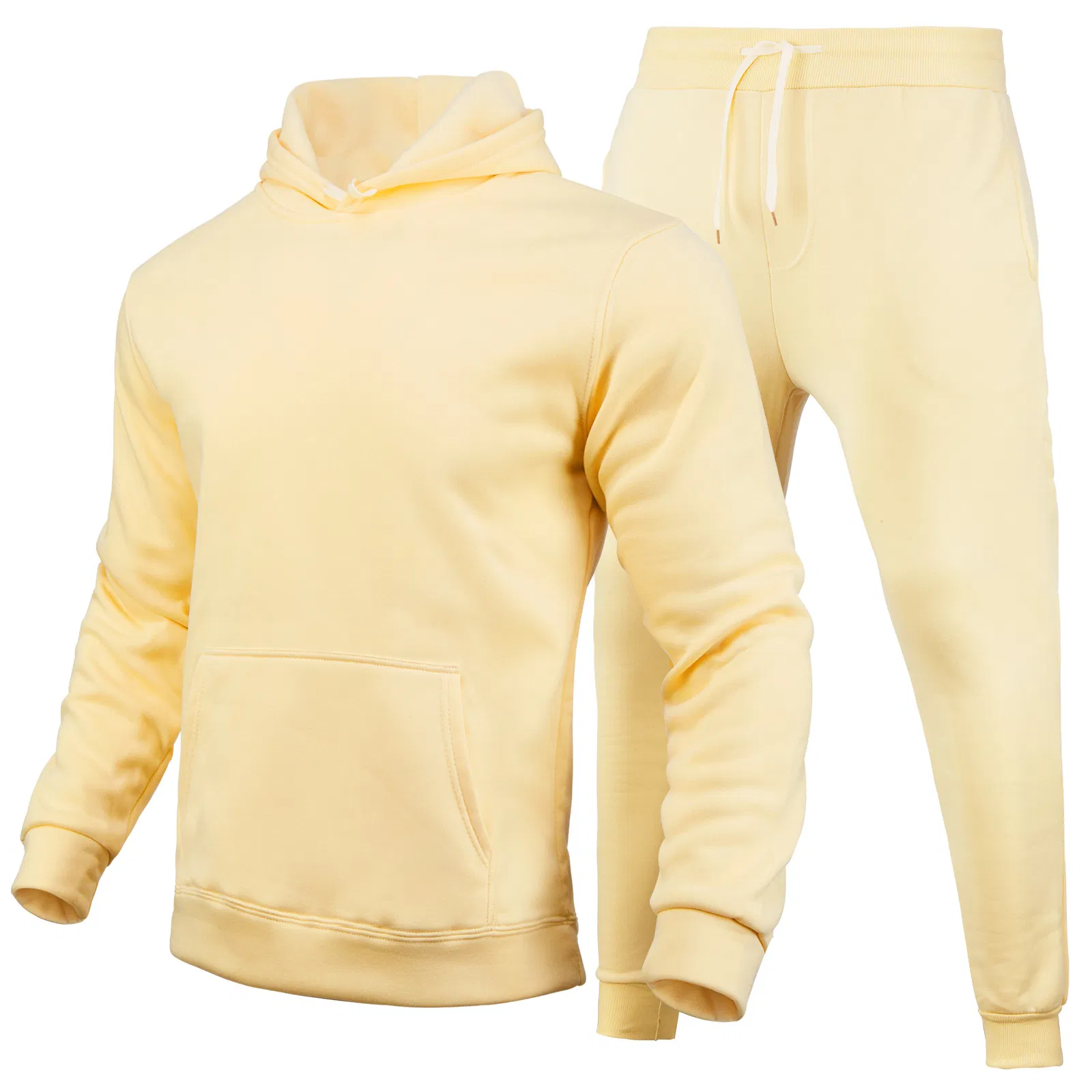 Wholesale Plus Size Sports Jogger Set Training&Jogging Wear 100% Cotton Fleece Loose Hoodies Sweatsuit for Mans