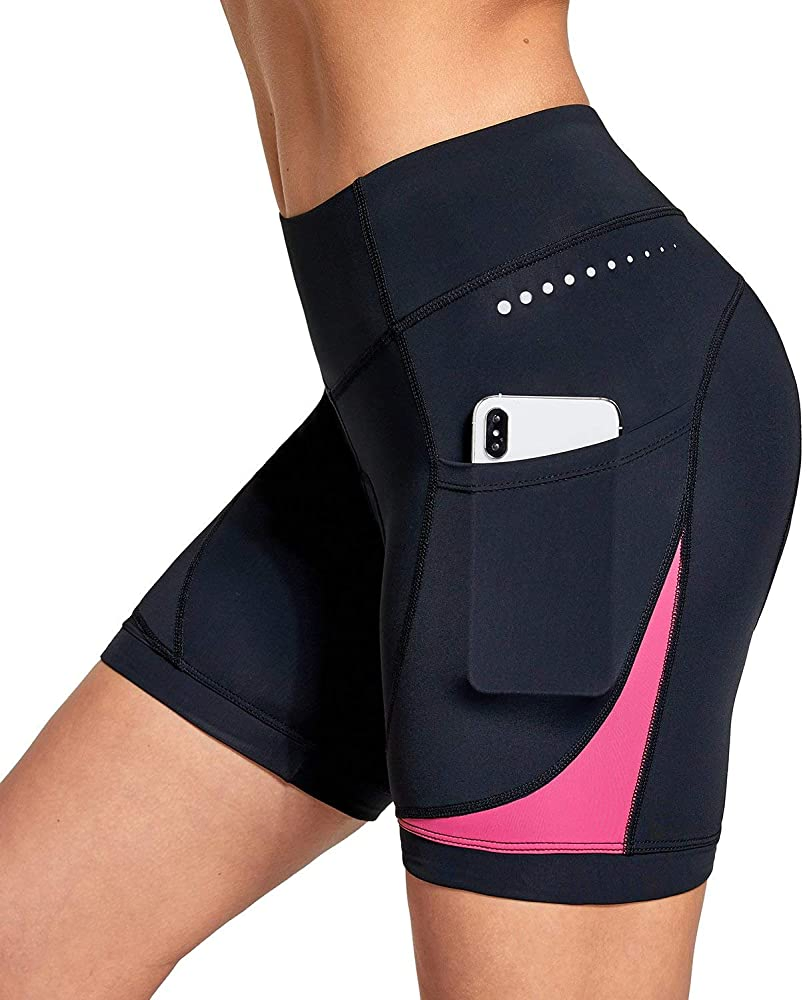 Women's 5" Bike Shorts 4D Padded Pockets Cycling Shorts Mountain Biking Bicycle Spin Gel Upf50+