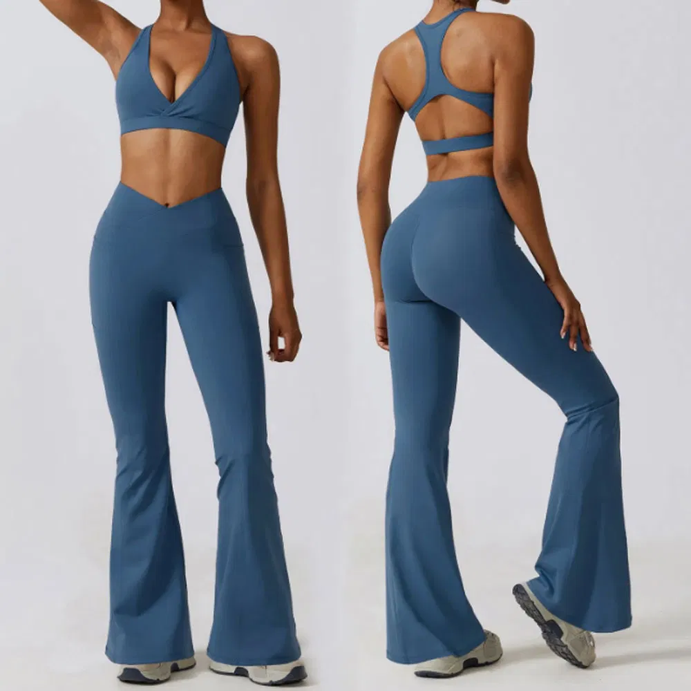 High Compression Yoga Leggings Sports Bra Gym Wear Fitness Women Sportswear Yoga Sets