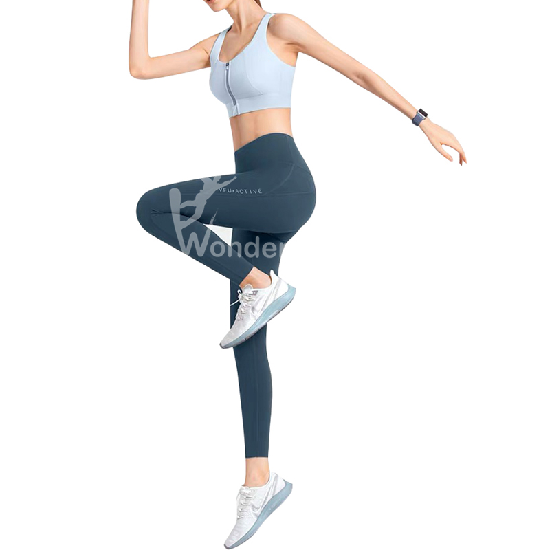 Woman’ S High Support Yoga Sports Bras Racerback Front Zip Sports Bra with Padded Cups