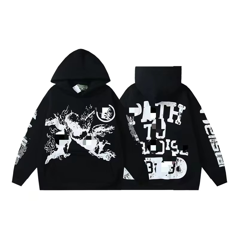 Windrunner Men's Nocta Gym Training Suit Two-Piece Zipper Hooded Tech Fleece Hoodies with Printed Pattern for Autumn Fitness