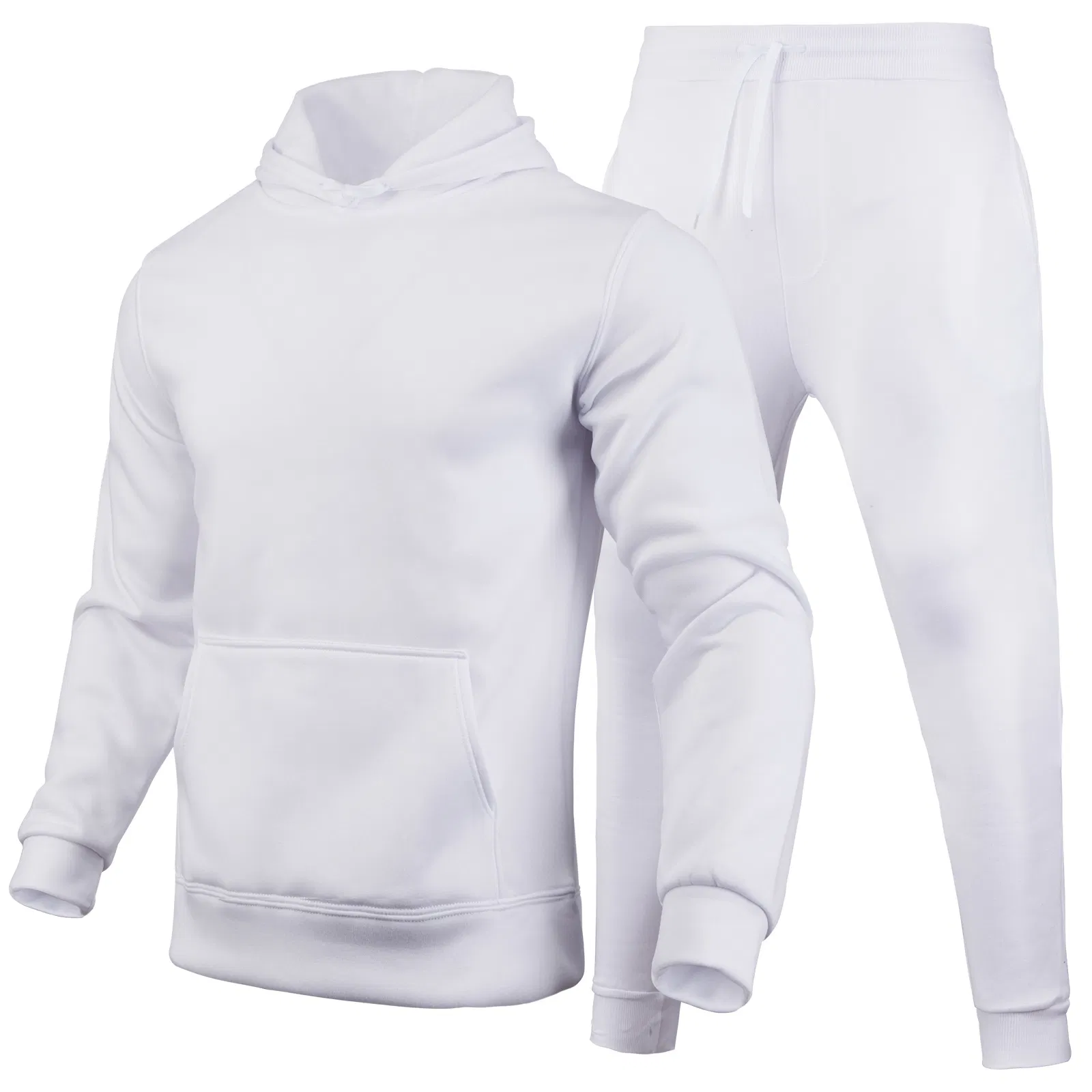Wholesale Plus Size Sports Jogger Set Training&Jogging Wear 100% Cotton Fleece Loose Hoodies Sweatsuit for Mans