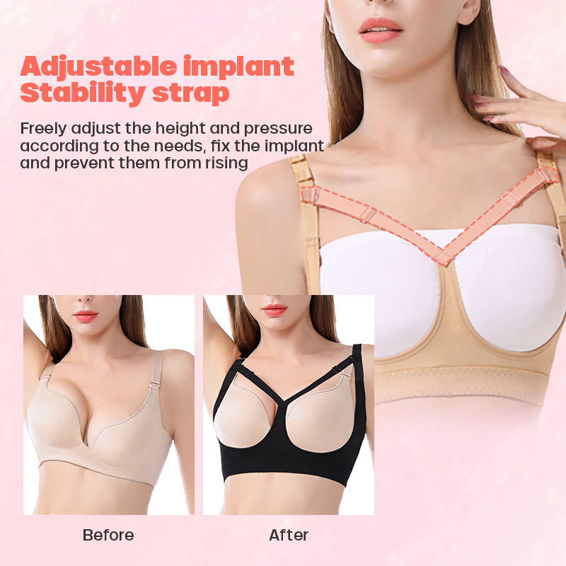 Stage 1 High Compression Shaper Top Women Sports Support Post Surgical Breast Augmentation Bra