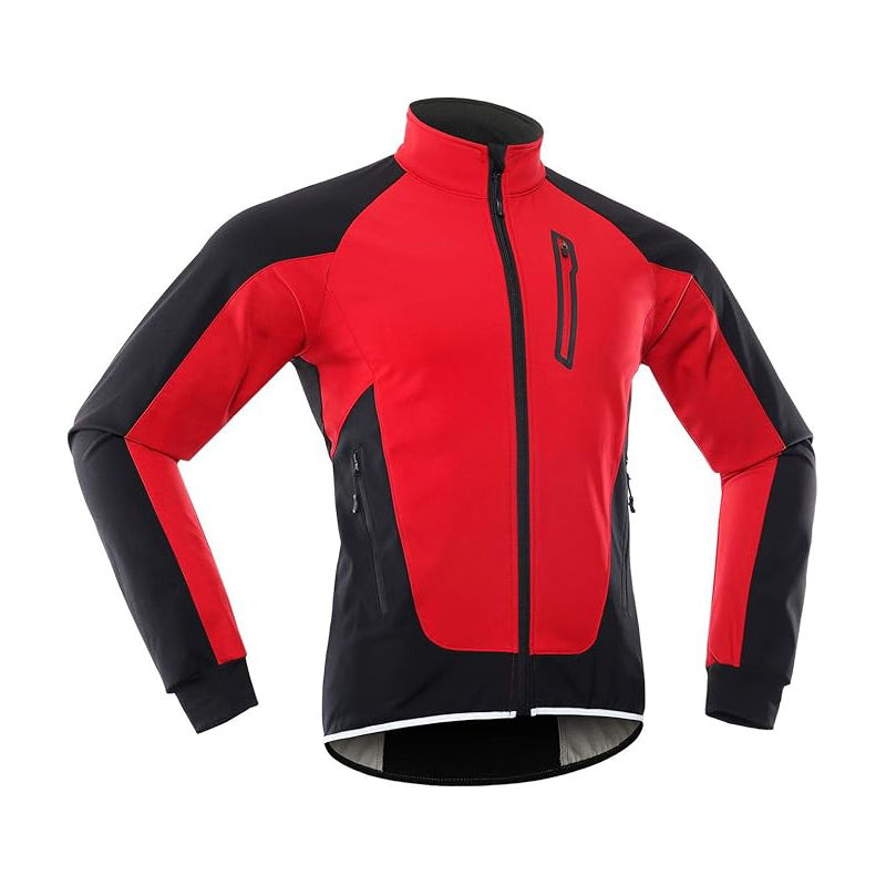 Men's Winter Cycling Thermal Softshell Jacket Bike Outwear Windproof Waterproof Coat