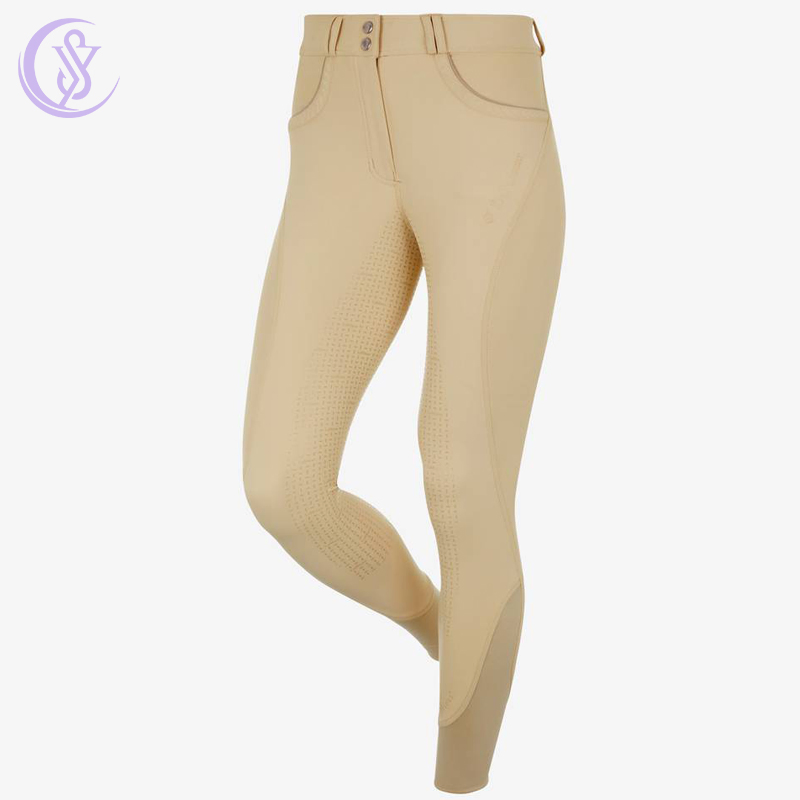 Hot Sell Great Stretch Sporty Horse Riding Breathable Khaki Horse Riding Breeches Leggings Equestrian Sport Tights