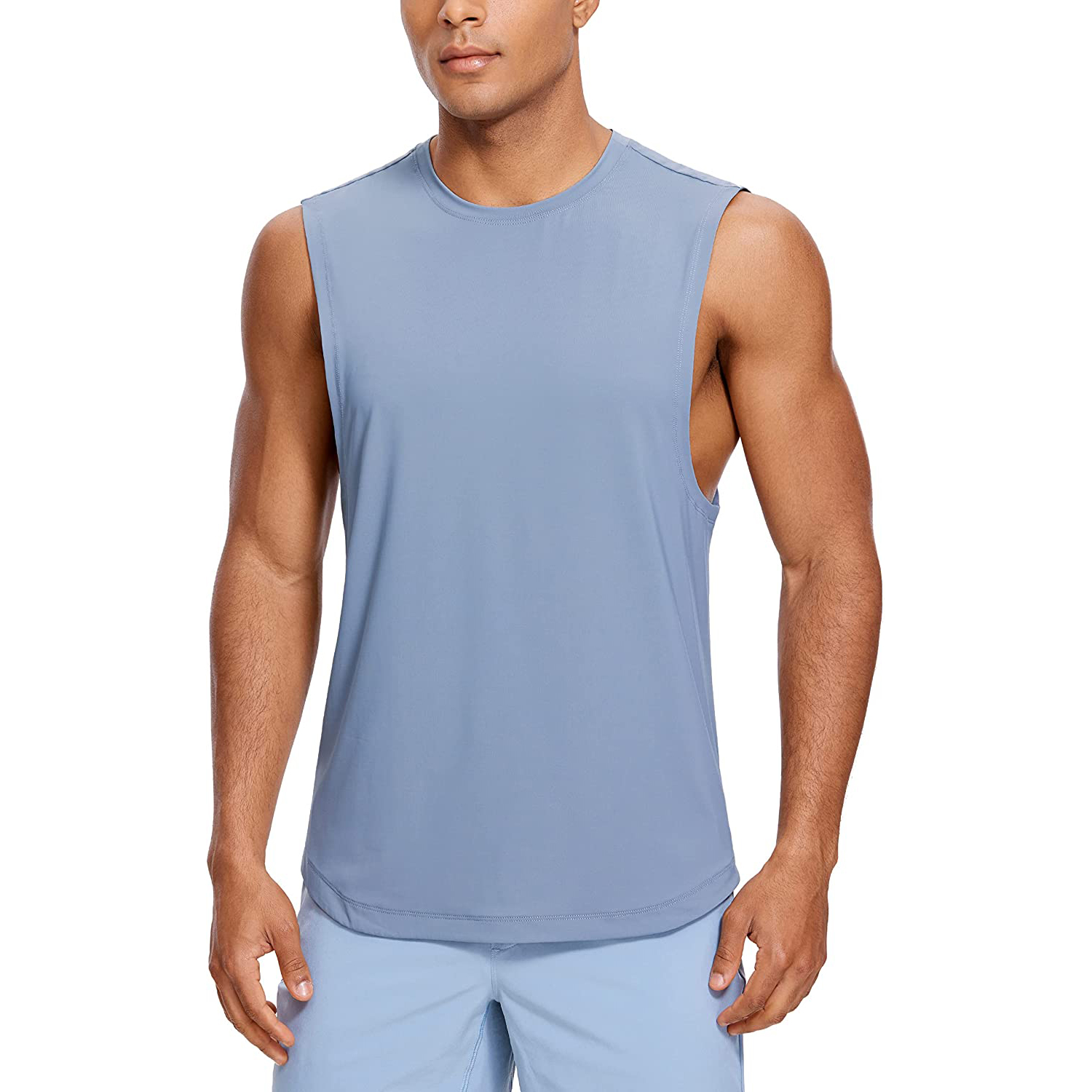 Best Selling Muscle Tank Top Quick Dry Pure Color Running Sports Singlet Gym Breathable Clothing Elastic Fitness Tank Vest Mens