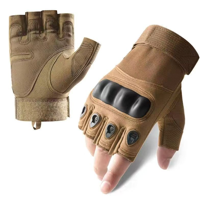 Heavy Duty Men's Half-Finger Tactical Gloves for Outdoor Sports Non-Slip Wear-Resistant Fitness Training Cycling &amp; Riding