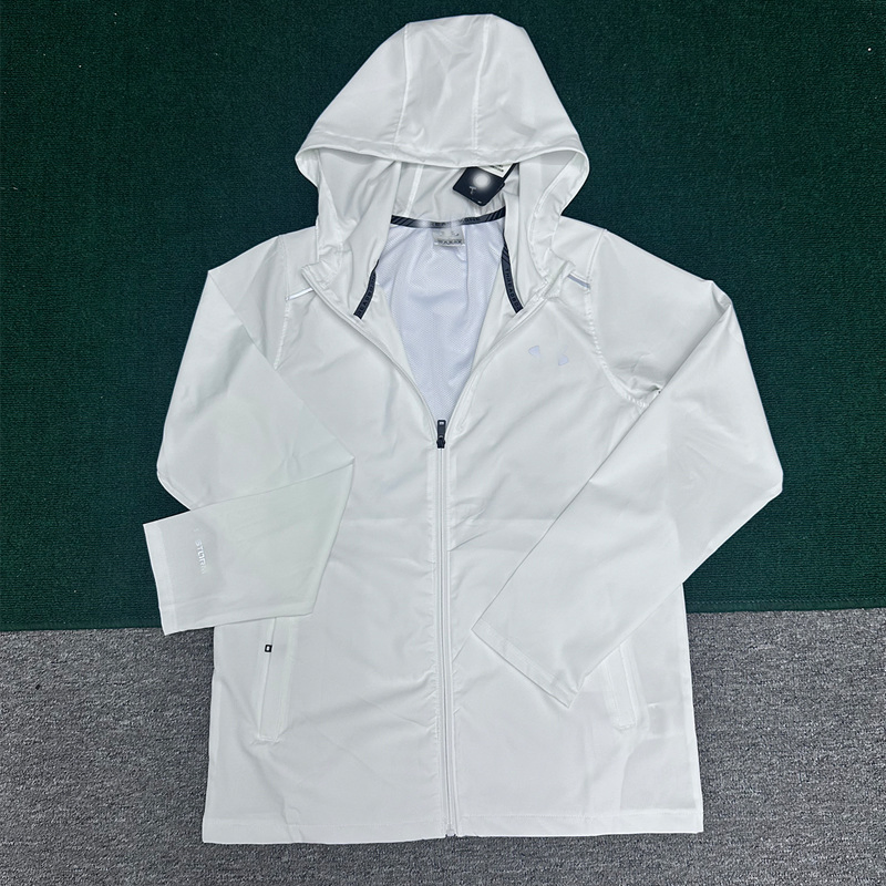 Soccer Men's Lightweight Windbreaker Jacket Hooded Outdoor Sports Jacket for Hiking Cycling Running Breathable Tracksuit