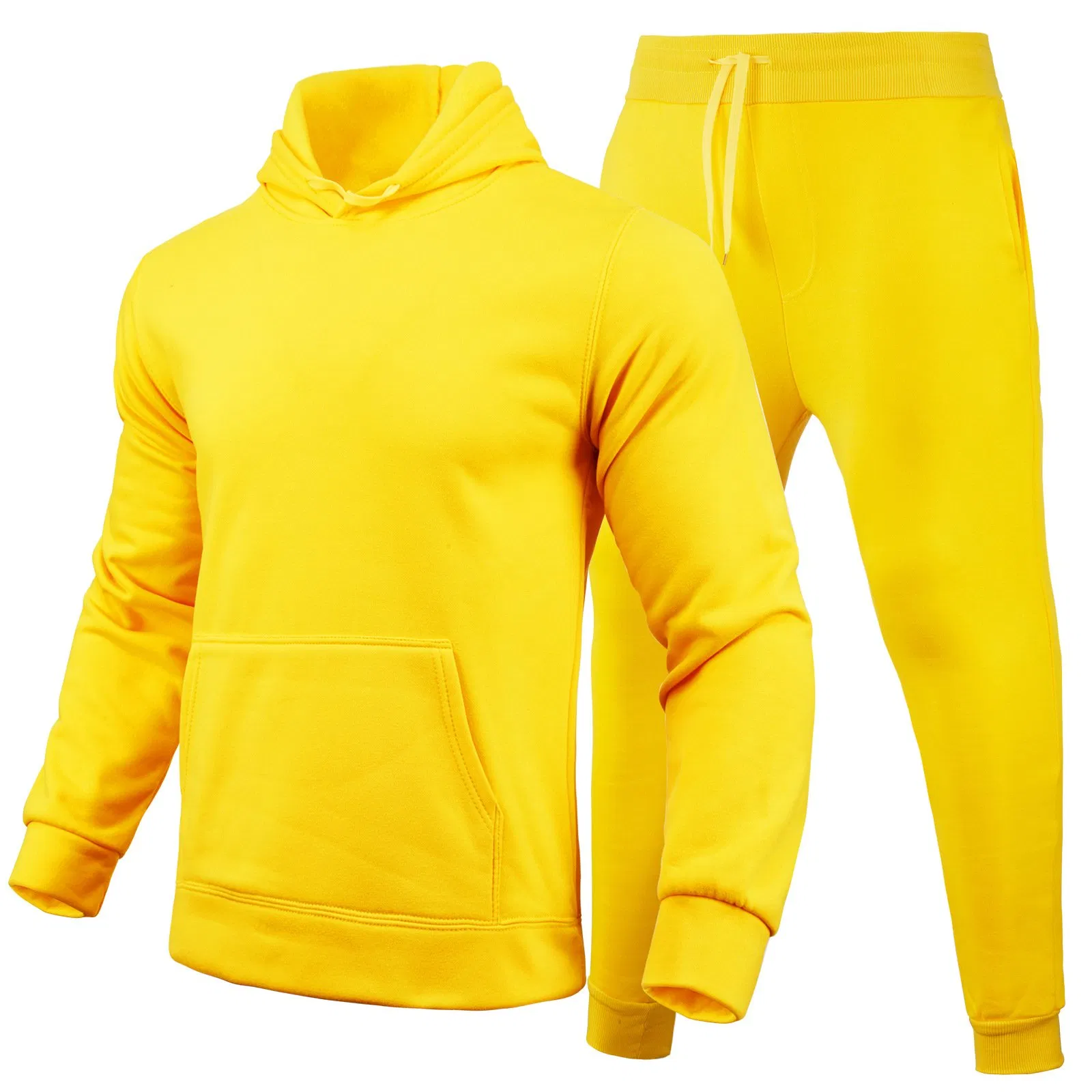 Wholesale Plus Size Sports Jogger Set Training&Jogging Wear 100% Cotton Fleece Loose Hoodies Sweatsuit for Mans