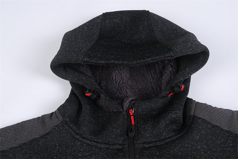 Custom Design Plain Color Block Lightweight Soft Camping Running Hiking Outdoor Fleece Jacket