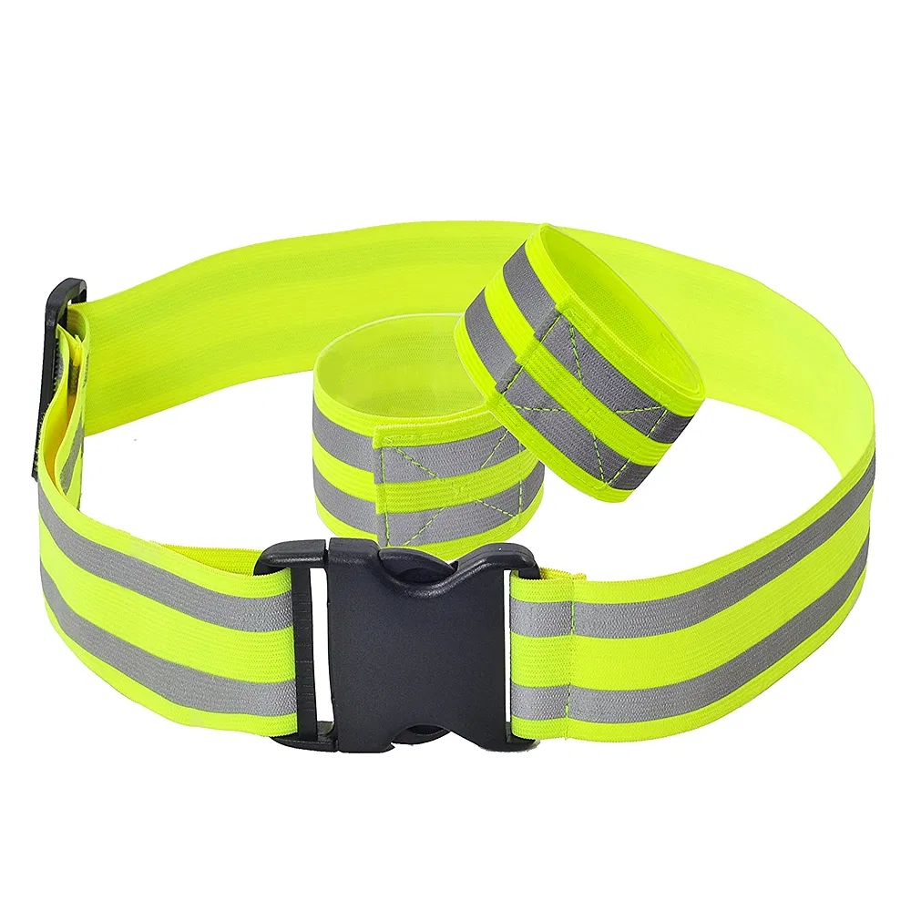 Wristband/Armband/Ankle Bands with Two Reflective Strips for Cycling/Biking/Walking/Jogging/Running Gear