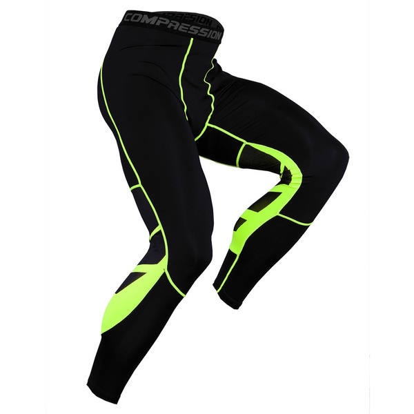 Men's Stretchy Quick-Drying Pants Sport Training Gym Wear Compression Leggings Fitness Jogging Trousers Tights Unisex Wicking Running Pants