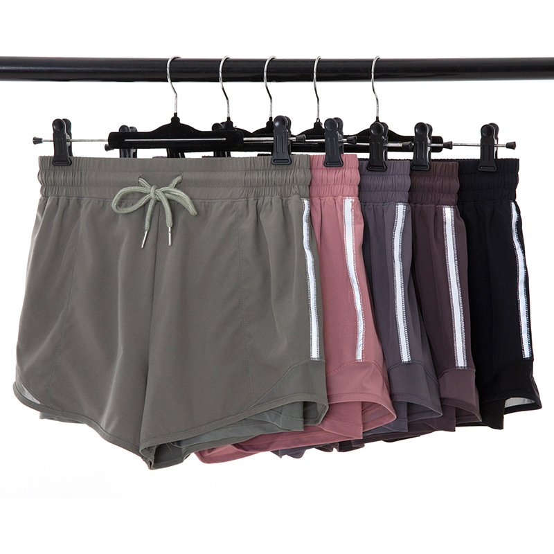 Cross Border Sports Shorts Women's Summer Loose Fitness Shorts Fake Two-Piece Sports Pants Anti Light Yoga Shorts