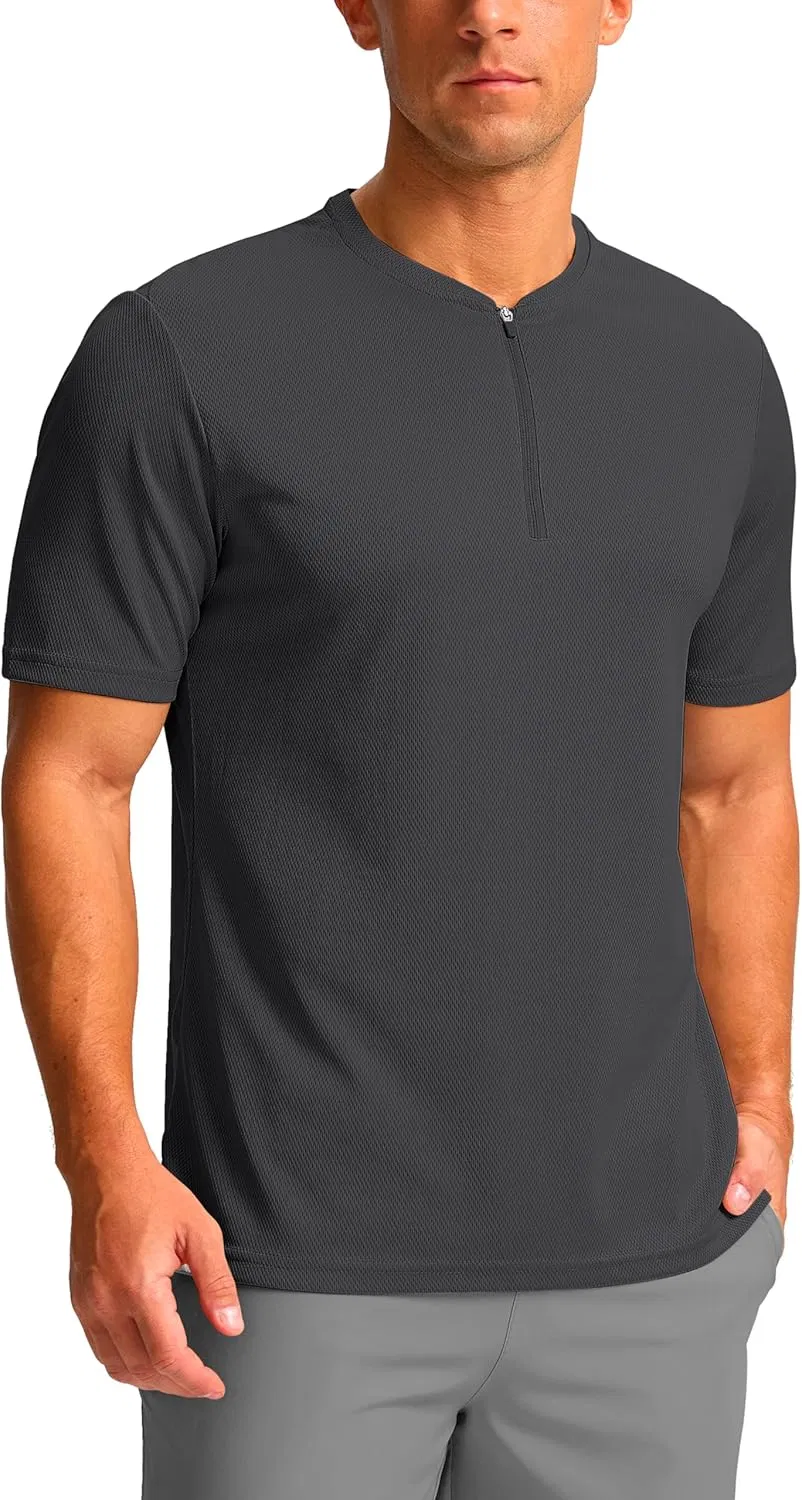 Men's Workout Shirts Short Sleeve Quick Dry T-Shirt Moisture Wicking Athletic Gym Running Shirts for Men