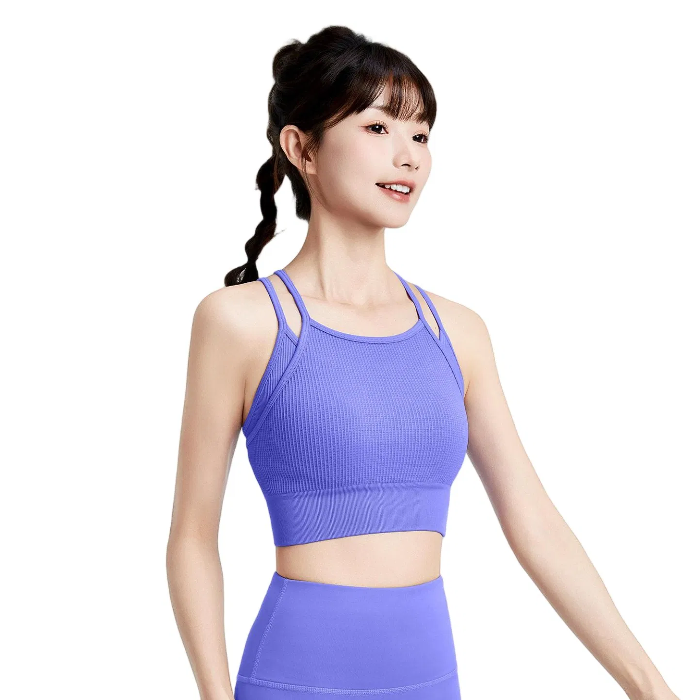 Wireless Sports Bra - Medium Support Yoga Bra with Removable Pads