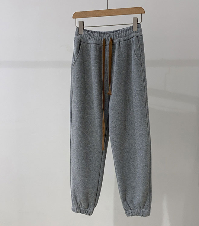 Women's Solid Drawstring Joggers Sweatpants Trousers Track Pants with Elastics Waist