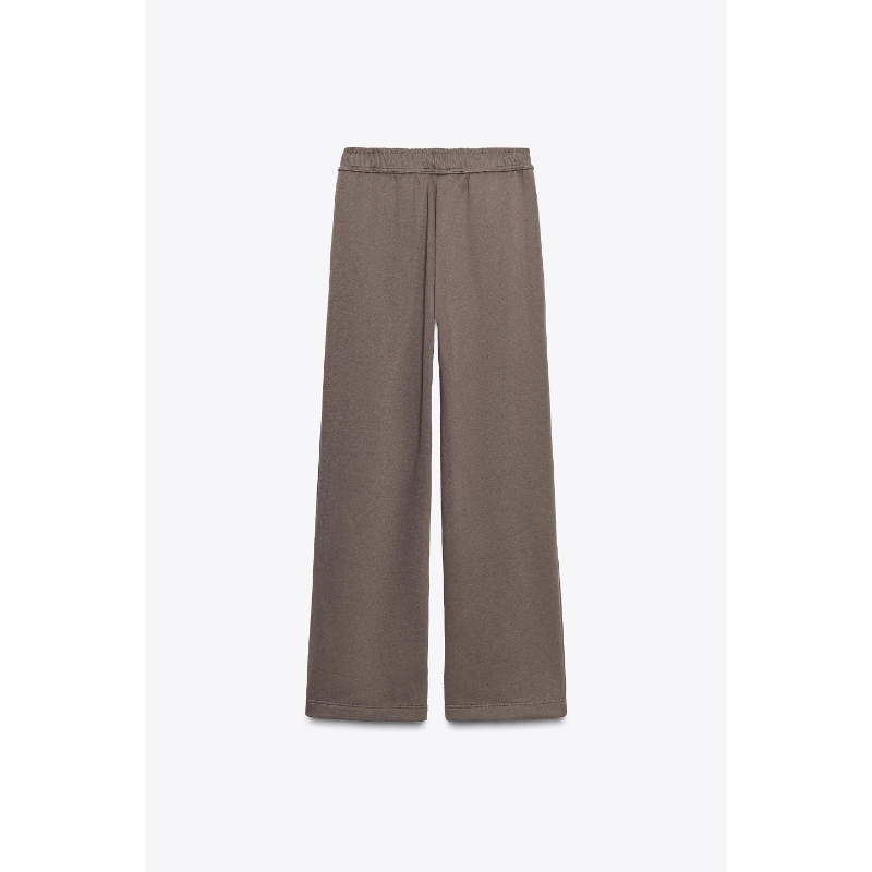 Customizable Solid Heather Color Matching Track Pants Womens Straight Leg Terry Fleece Trackpant