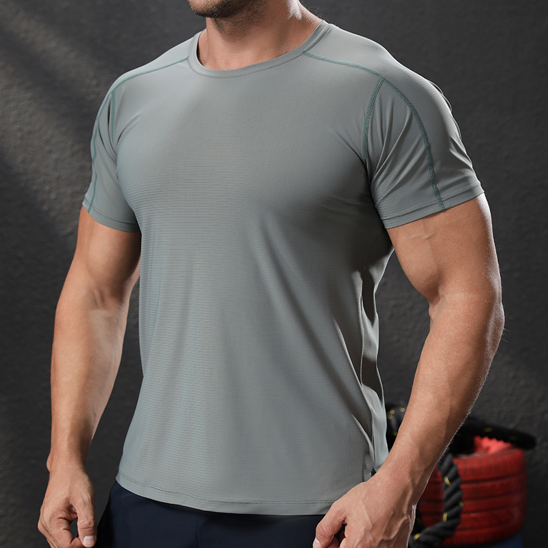 Quick Dry Fitness Breathable Blank Shirts Round Neck Compression Muscle High Quality Running Workout T Shirt