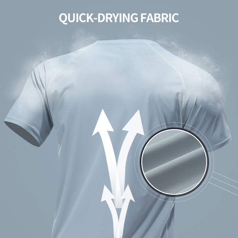 Quick Dry Fitness Breathable Blank Shirts Round Neck Compression Muscle High Quality Running Workout T Shirt