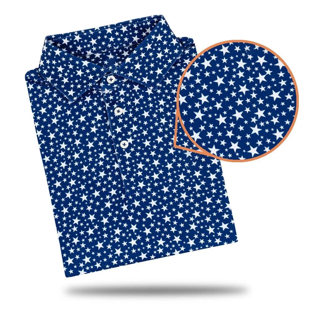 Design Performance Polyester Spandex Sports Workout Logo Custom Embroidered Polo Shirt Loose Fit Quick Dry Golf Clothes for Men