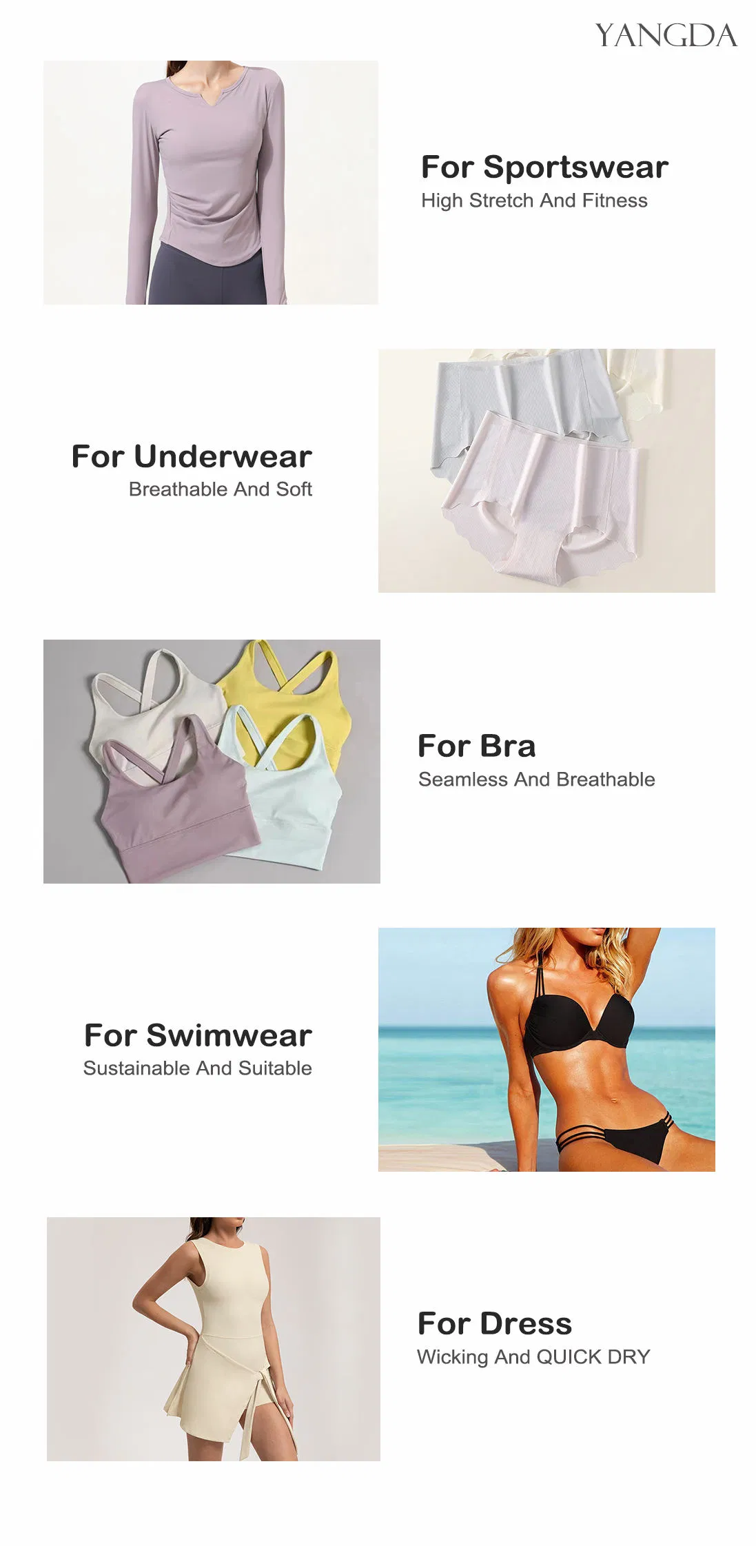 303 Colors Stocks Interlock Nylon-Spandex Stretch Fabric for Underwear Swimwear Yoga Lingerie