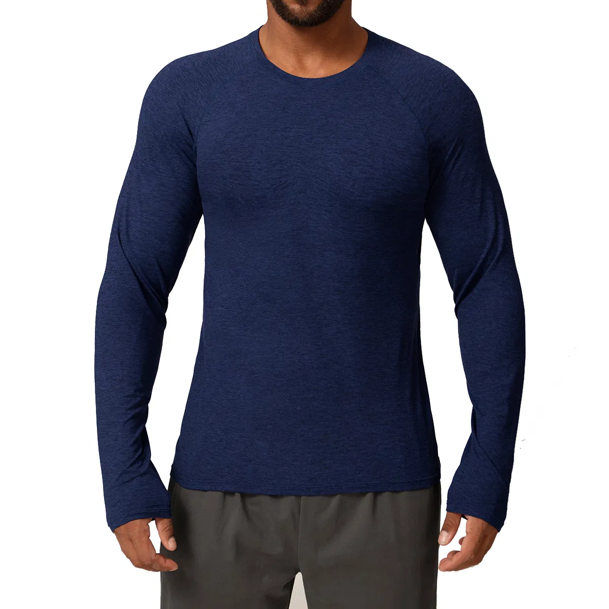 Long Sleeve Shirts for Men Quick Dry Moisture Wicking Mens Athletic Sport Tee Shirts Gym Workout T Shirts