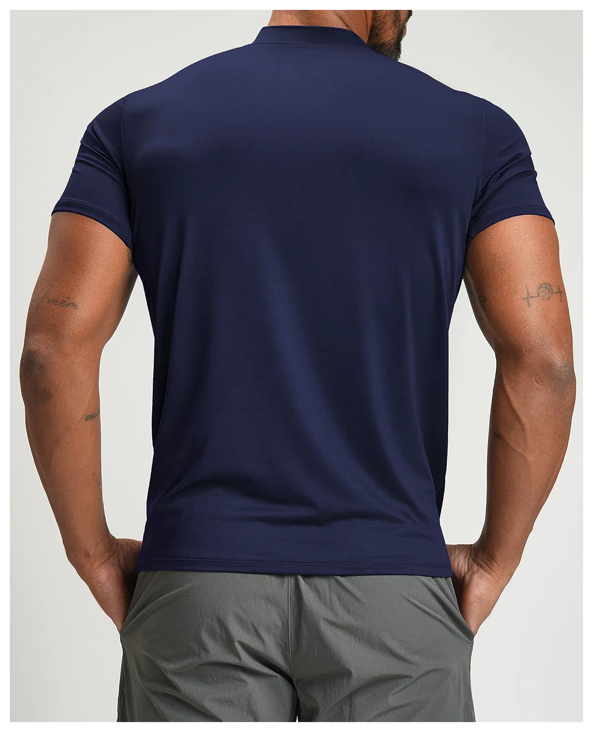 Custom Quick Dry Tee Casual Workout Sports Muscle Gym Shirt Men