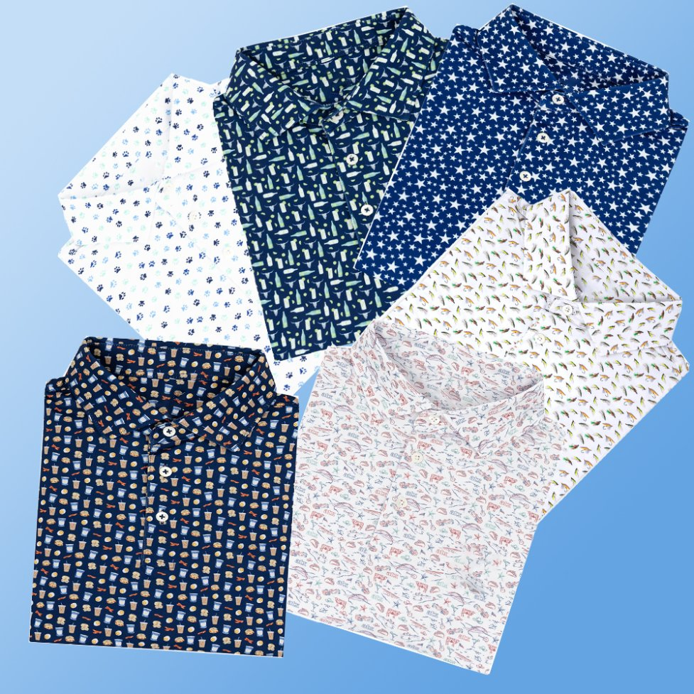 Design Performance Polyester Spandex Sports Workout Logo Custom Embroidered Polo Shirt Loose Fit Quick Dry Golf Clothes for Men