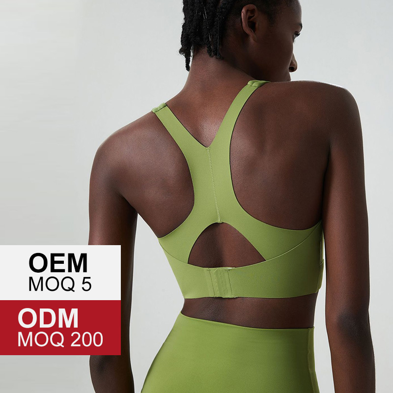 New Arrival High Support Adjustable Hasp Skin Friendly Beauty Back Naked Feeling Yoga Sports Gym Bra for Women