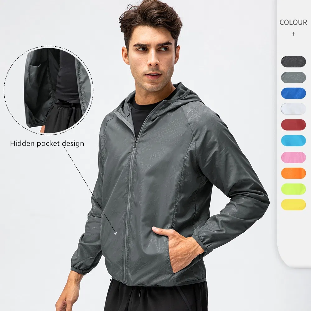 Xsunwing Wholesale Outdoor Wear Men Cycling Running Jacket Waterproof Hiking Packable Windbreaker Lightweight Windproof Bike Jacket Myel15007