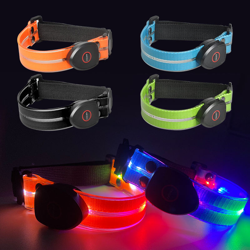 LED Rechargeable Glowing Sport Armband Outdoor Flashing Refletive Safety Bracelet for Runner