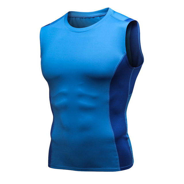 Men Running Vest Gym Sleeveless Rashguard T-Shirts Fitness Bodybuilding Quick Dry Breathable Shirts Men's Training Tank Tops