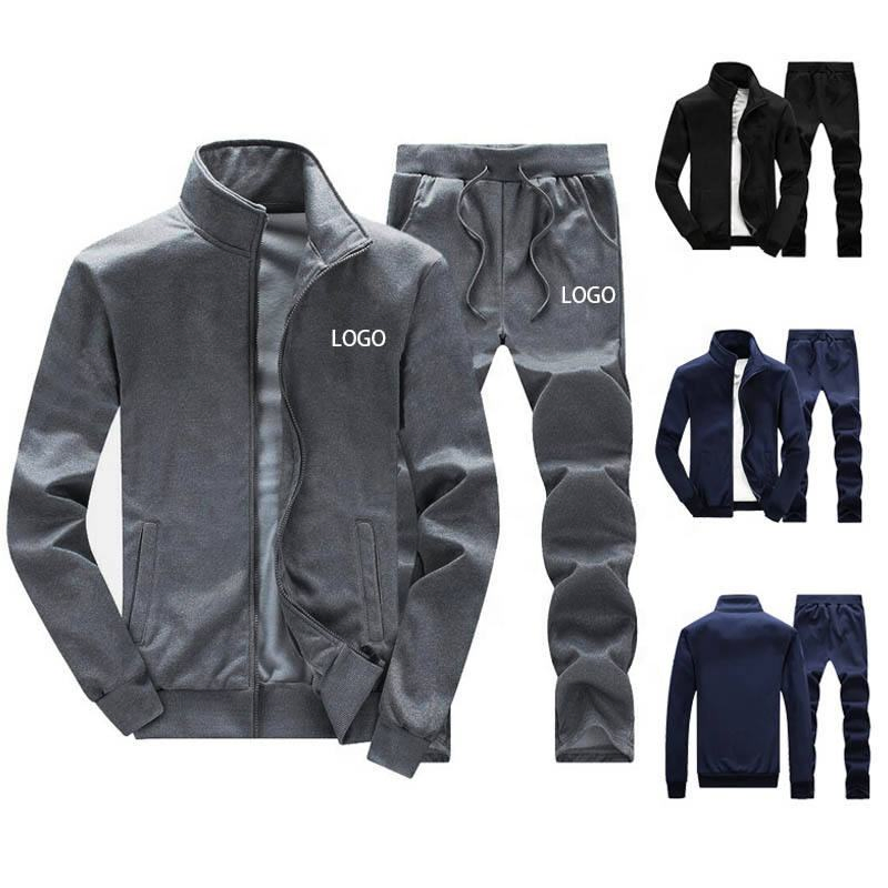 Training Jogging Wear Fall Winter Custom Clothes Men Tracksuits Gym Wear Men Tracksuit Zip up 2 Piece Jacket Hoodies and Sweatpants Set