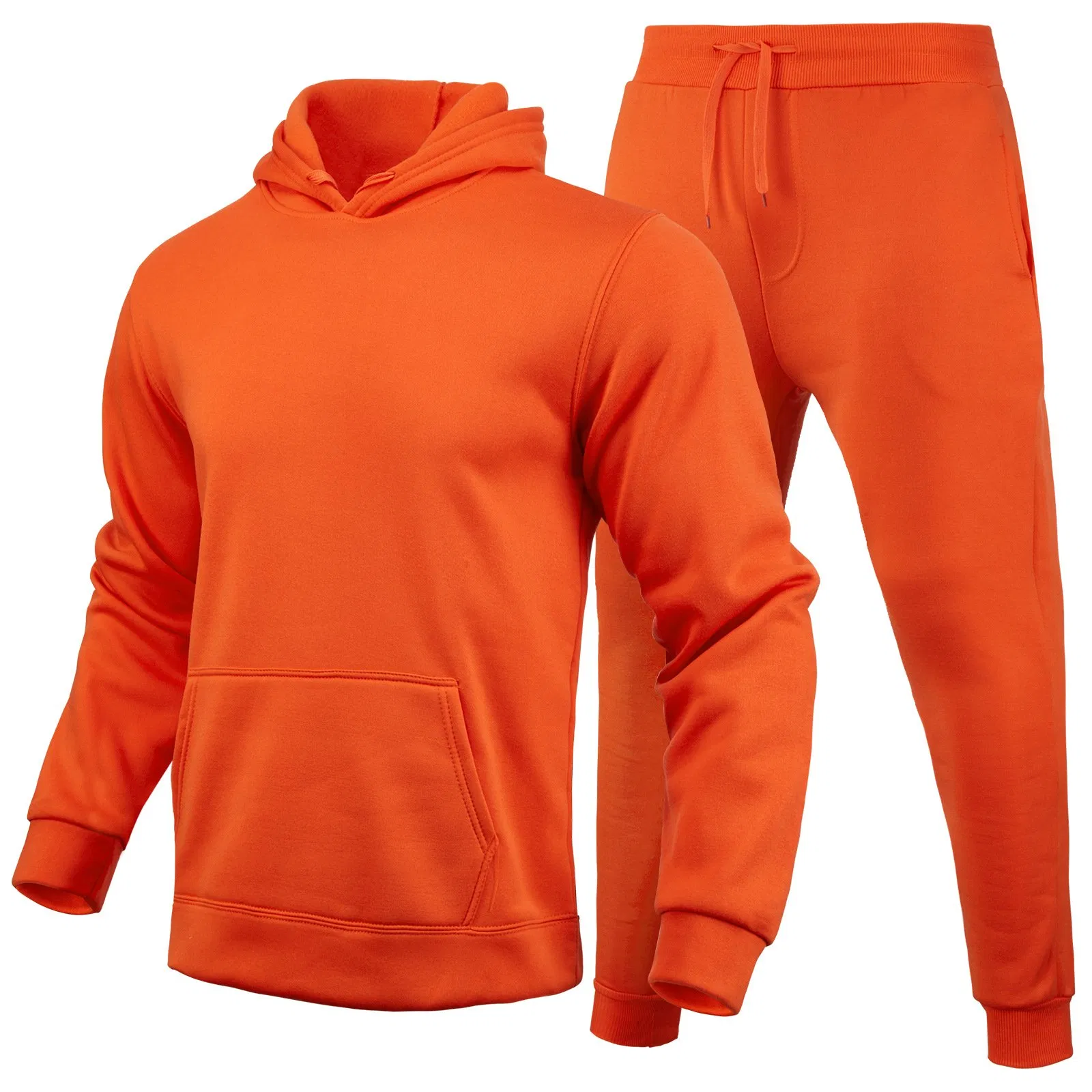 Wholesale Plus Size Sports Jogger Set Training&Jogging Wear 100% Cotton Fleece Loose Hoodies Sweatsuit for Mans