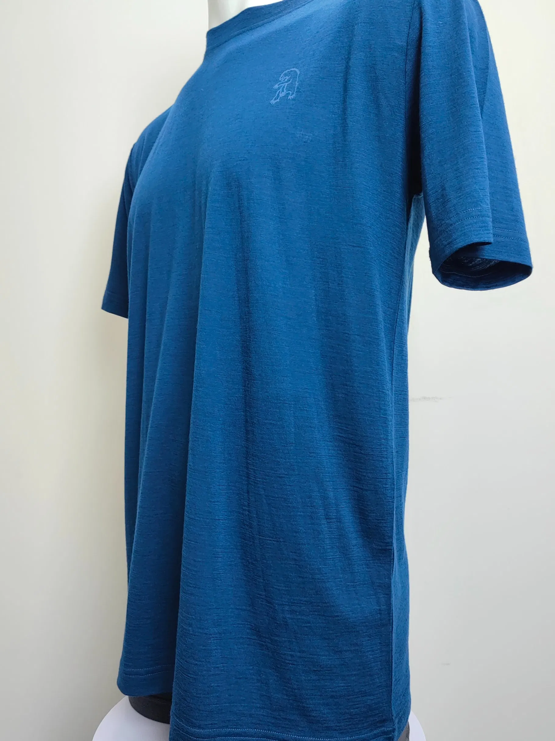 Mens Sports Wear Natural Merino Wool Blend Short Sleeve MTB Cycling Bicycle Jersey Tee Base Layer