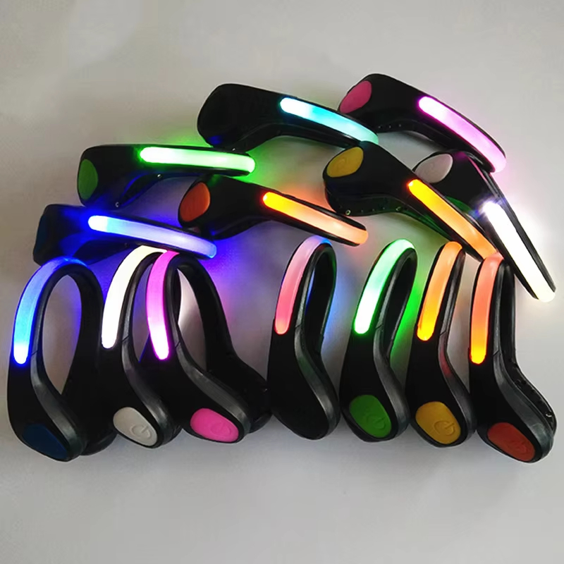 Water Resistant Reflective Safety Night Running Gear Shoe Clip Lights for Runners Joggers Bikers Walkers