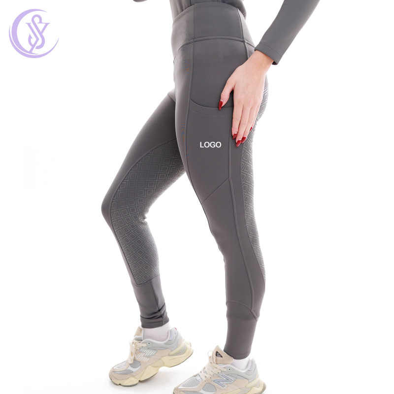 Equestrian Riding Pants Women High Waist Full Seat Silicone Winter Warm Fleece Riding Leggings and Tights