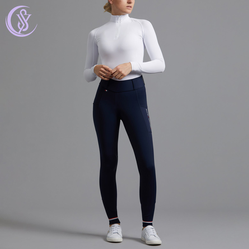 Ew Fashion Equestrian Clothing Horse Breeches Thick Full Seat Silicone Horse Riding Tights