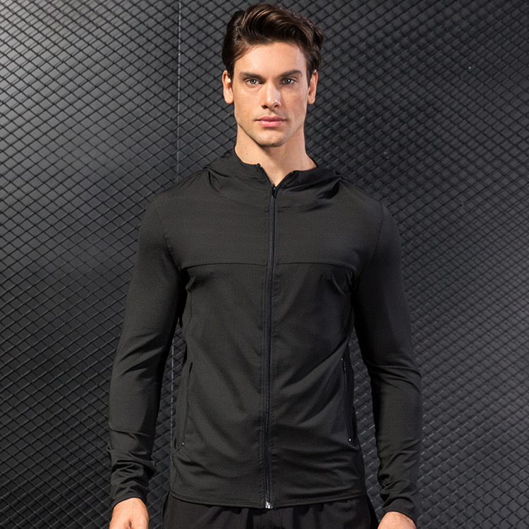 Essential Lightweight Athletic Wear Full Zip up Hooded Coat Long Sleeve Performance Training Hoodie for Men, Custom Logo Spliced Workout Running Fishing Jackets
