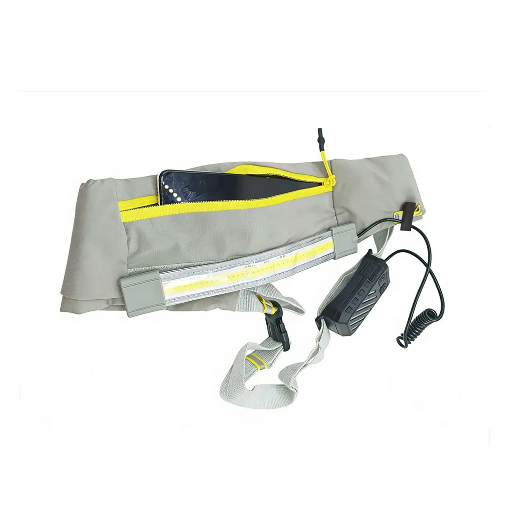 Reflective Gear with Phone Belt Bag LED Light for Runners