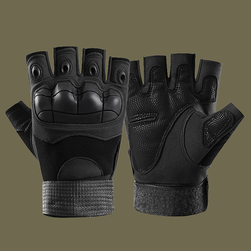 Heavy Duty Men's Half-Finger Tactical Gloves for Outdoor Sports Non-Slip Wear-Resistant Fitness Training Cycling &amp; Riding